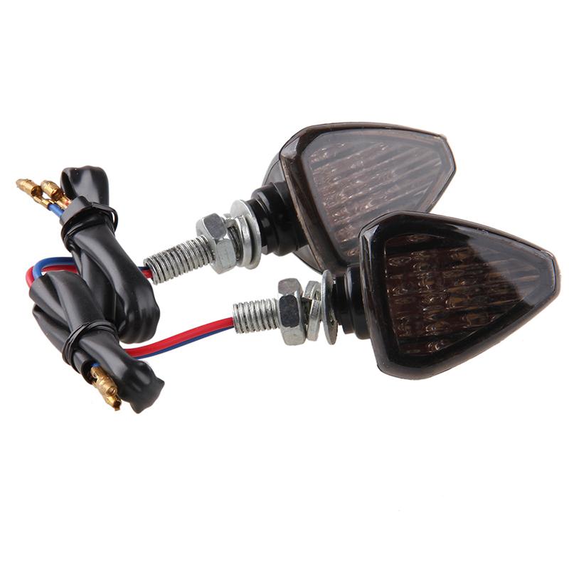 Black Motorcycle LED Turn Signals Light Motorbike Indicator Lamp Scooter Amber Universal