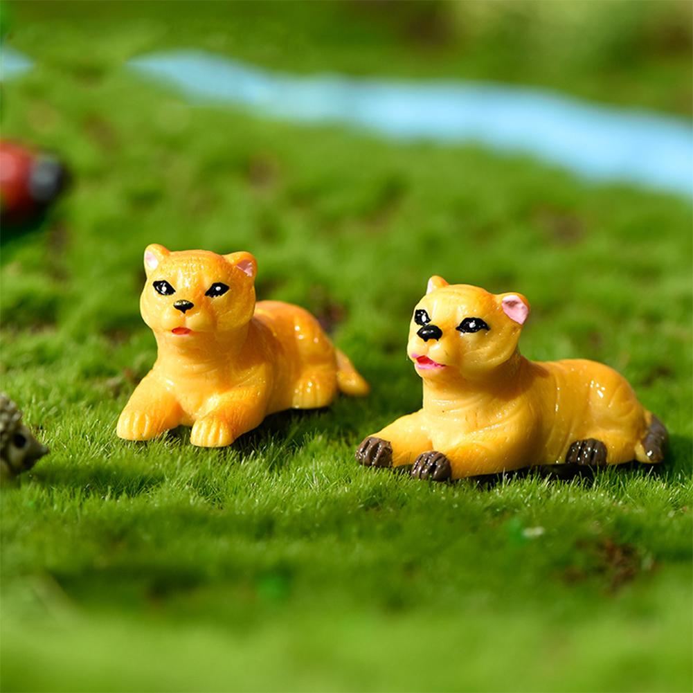 Cute Blessing Fortune Tiger-shaped  Ornaments, Micro Landscape Gardening Resin Decoration, Desktop Crafts Display Home Decor