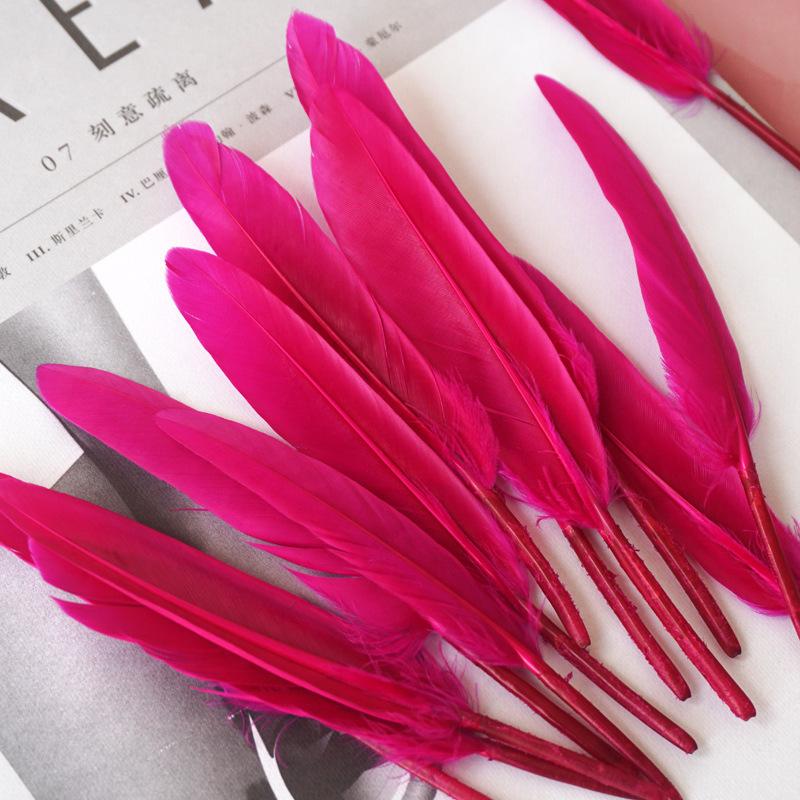 50Pcs Decorative Painting Feather Color Small Straight Knife Kindergarten Handmade Diy Decorative Wings Artwork Creative Art Materials
