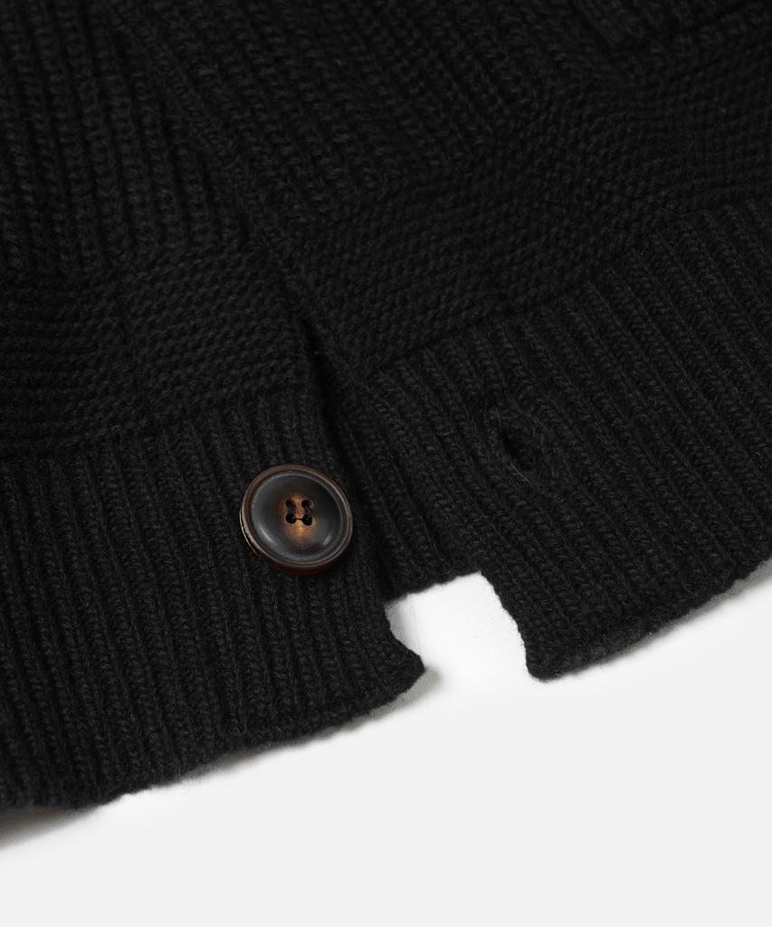 Frizmworks Heavy Wool Round Cardigan _ Black