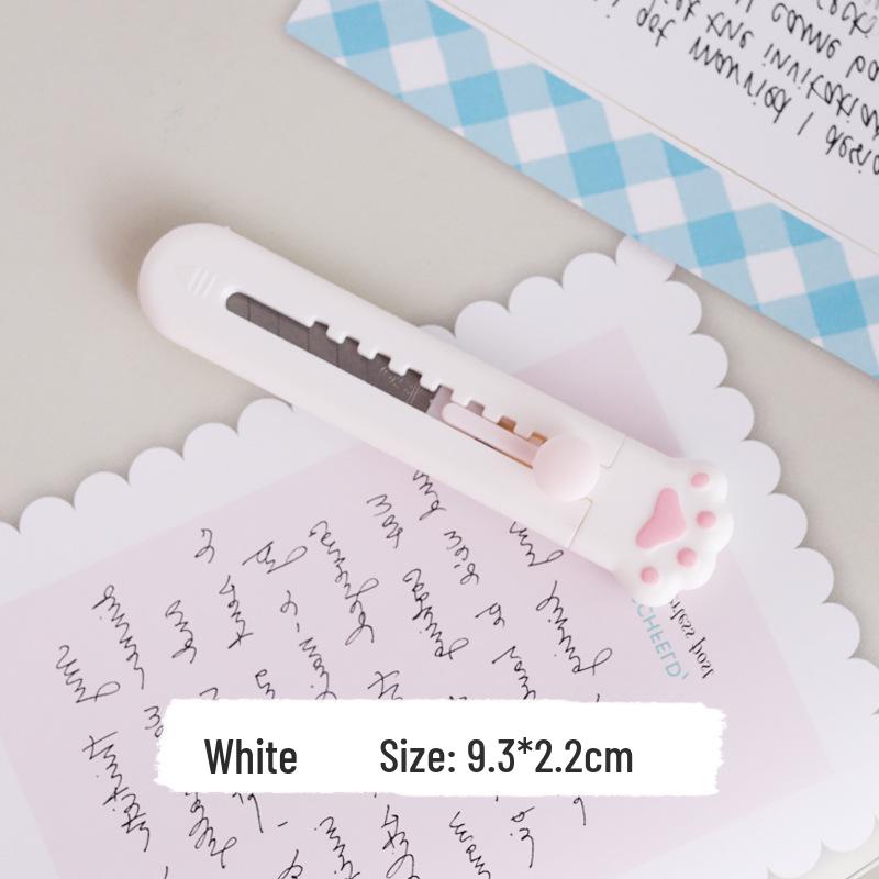 Cute Cartoon Cat Paw Utility Knife - Small Portable Paper Cutter with Fun Designs