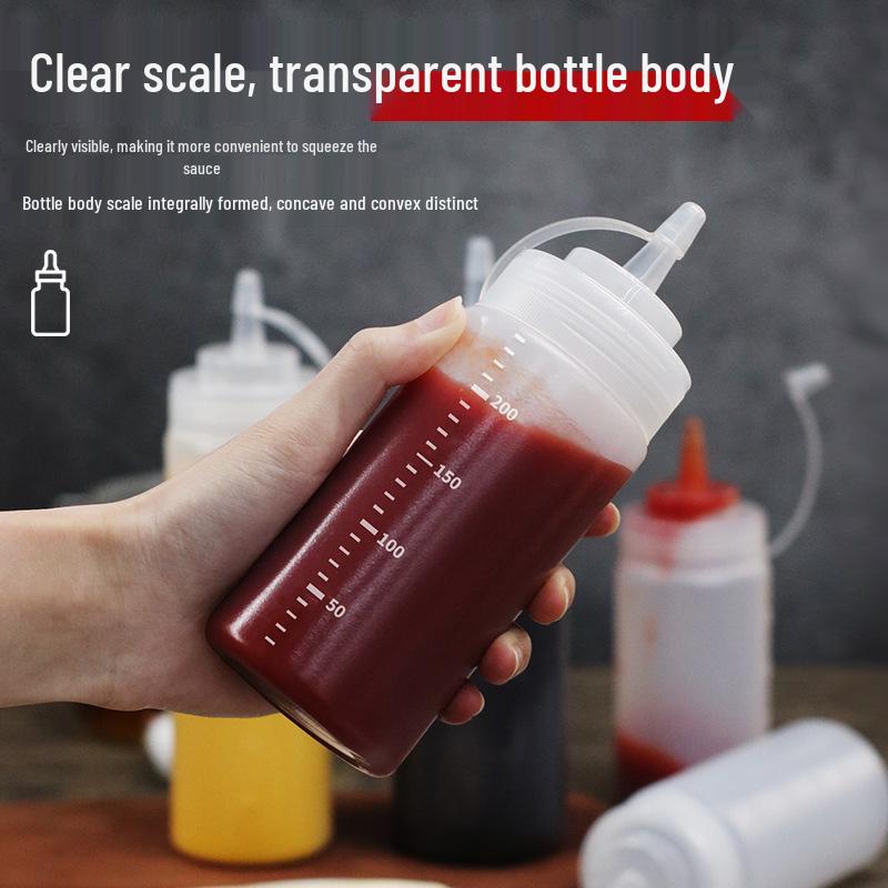 Kleine Squeeze-Flasche mit auslaufsicherem Verschluss für Schokolade, Ketchup oder Salatdressing