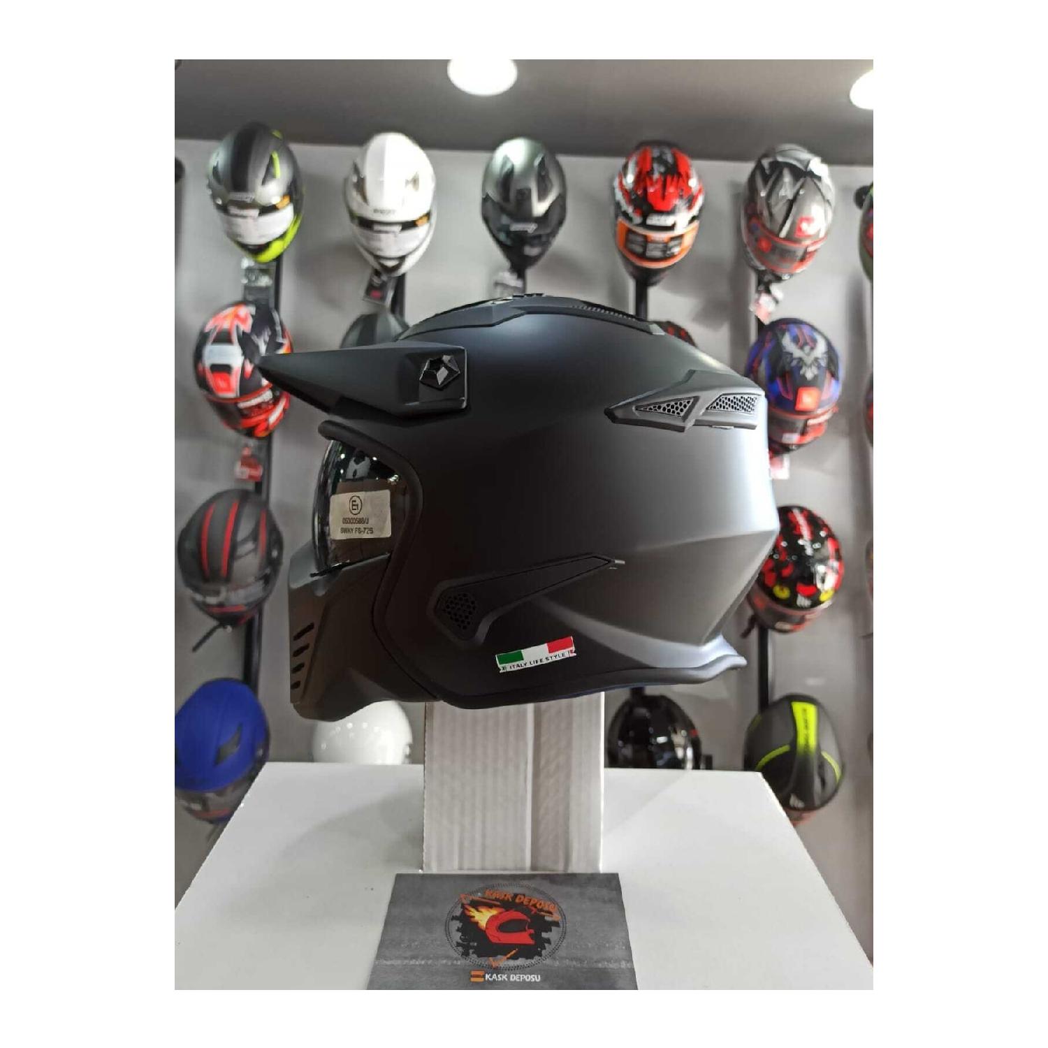 

Sw 730 Tokyo Матовый черный модульный подбородочный шлем S