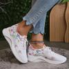 Fashion Women Print Platform Sneakers Spring Autumn Knitting Mesh Tennis Shoes Woman Lightweight Non Slip Casual Walking Shoes