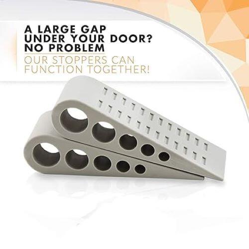 RSINC Rubber Door Stopper with Holder Stackable and SlipResistant Tiles Carpet B07NKJF16S