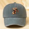 Adorable Dachshund Print Baseball Cap  Washed Vintage Style Adjustable Fit Soft  Comfortable Perfect for Casual Wear Outdo