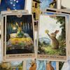 Rabbit Tarot Deck 78pcs Board Games English Watercolor Cards Cute Divination Cards