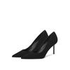 5CM/6CM/7CM/8CM High Quality Stiletto Heels Pumps Women Office Flock Pointed Toe Thin Heel Party Shoes Fashion Woman Shoes
