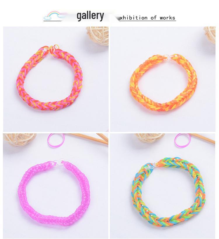 Rainbow Rubber Band Weaving Kit - DIY Educational Toy for Kids