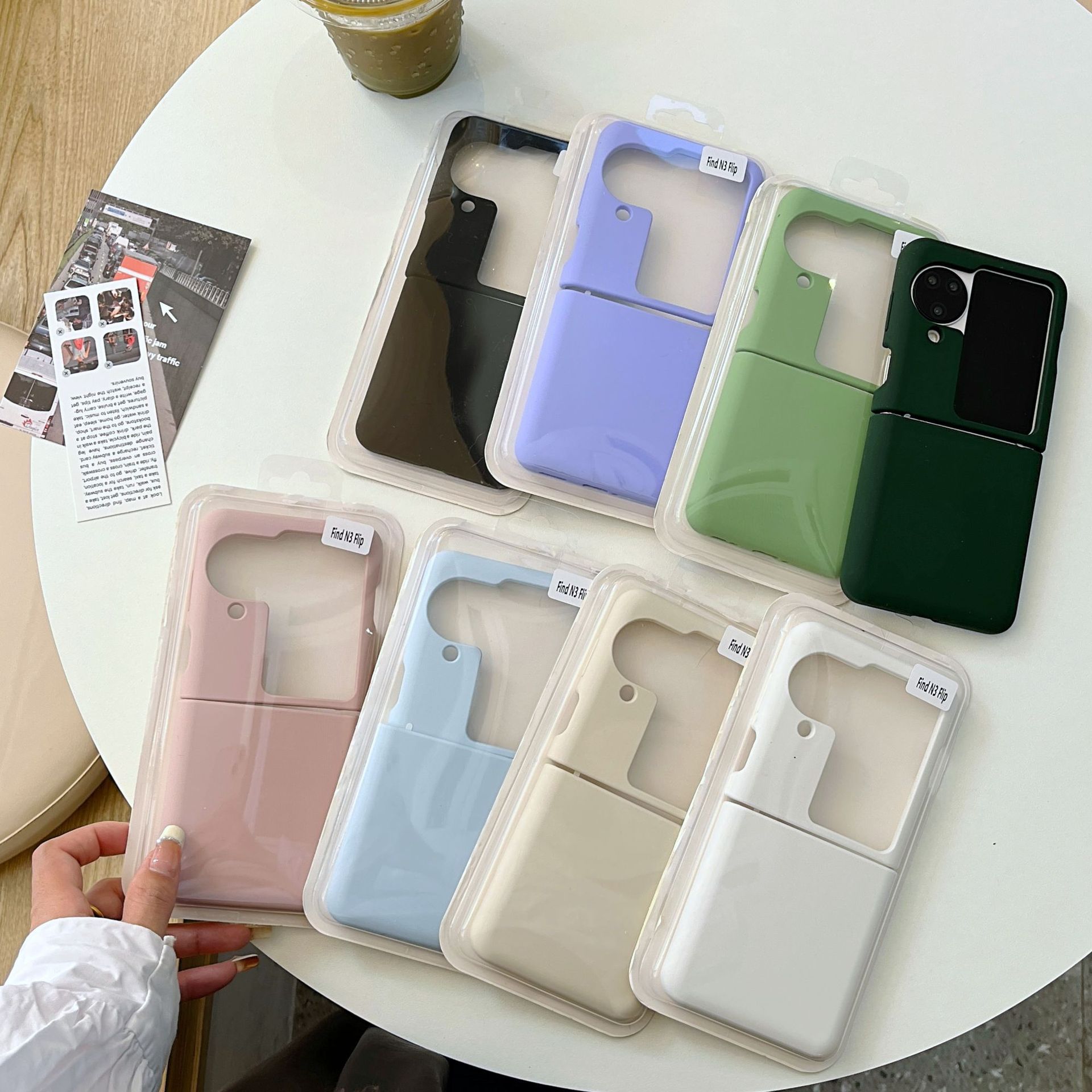 

Applicable To OPPOFindN3Flip Mobile Phone Case Liquid Silicone Folding FindN2 Full-pack Anti-fall Protection Case Solid Color OPPO Find N3 Flip [Up and Down Flip]