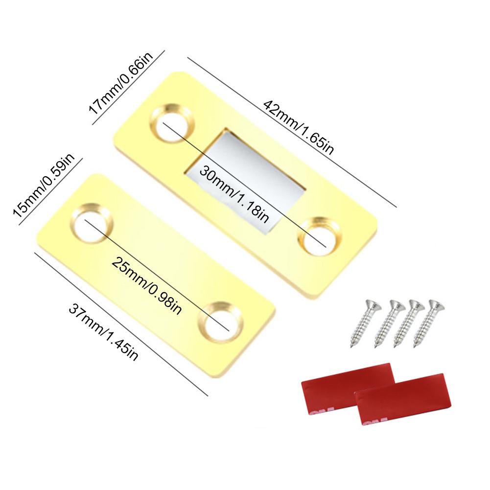 Magnetic Door Catch Ultra-thin Cabinet Magnets Closer Furniture Strong Magnetic Suction with Adhesive Tape for Cupboard