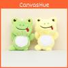 Cute Green Frog Plush Toy Keychain Short Plush Stuffed Animal For Bags And Weddings
