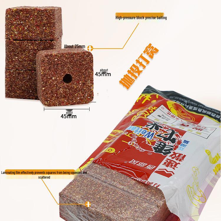 Fast-Dissolving Crucian Carp Groundbait Vita-Mi Cubes for Long-Cast Fishing Bait.