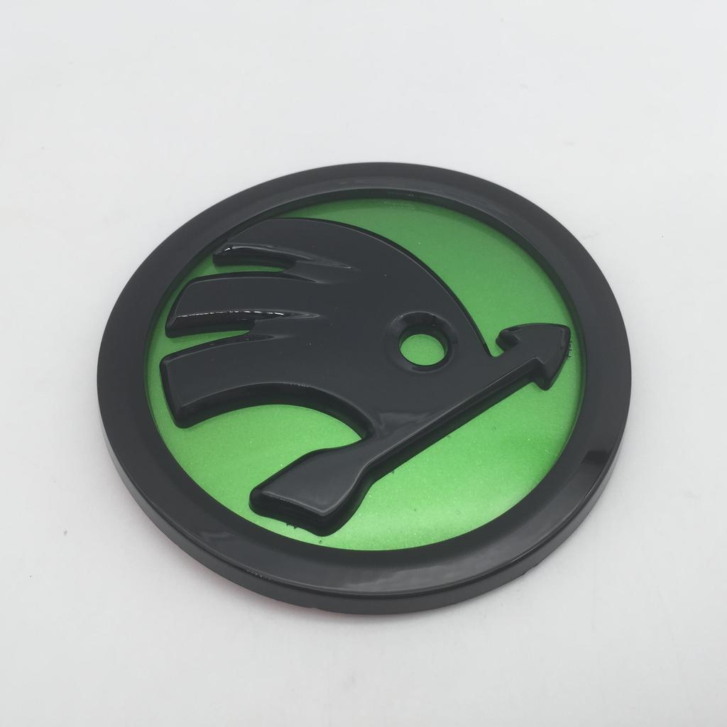 WUM1 1pcs for SKODA 90mm 80mm 100mm Car Front Grille Head Hood Bonnet Emblem Rear Tail Bumper Trunk Sticker Badge Styling Accessories