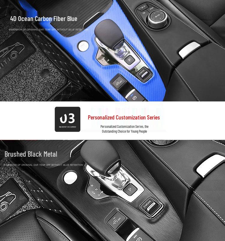 BYD Tang 21-24 Carbon Fiber Interior Anti-Kick Stickers