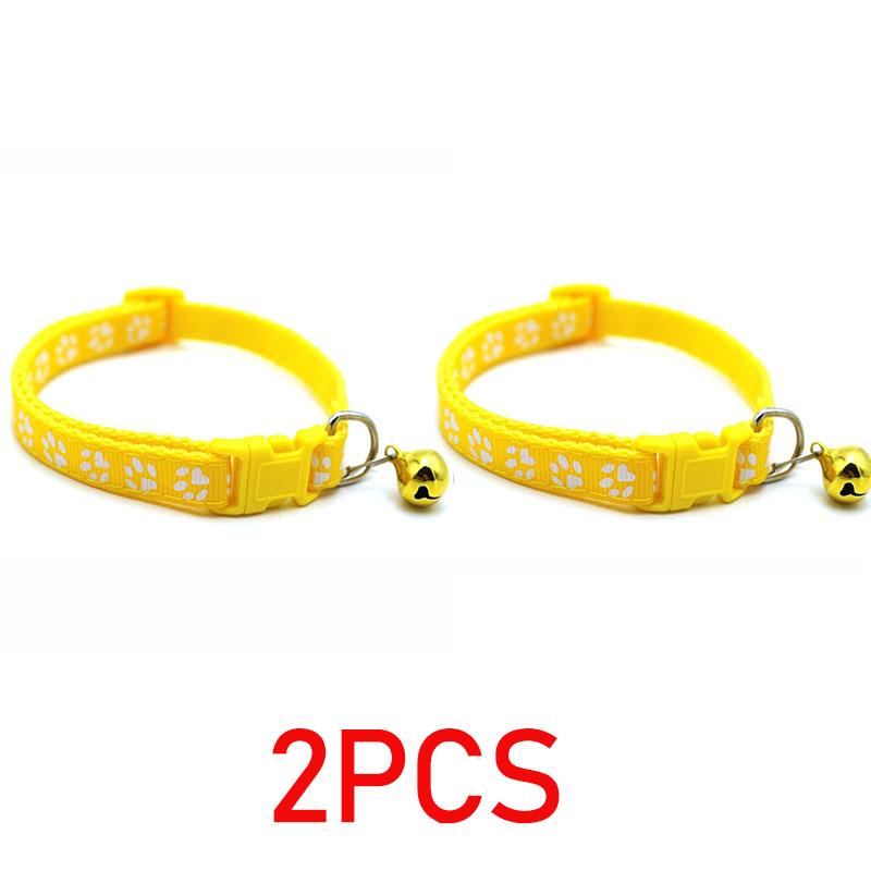 Cat Collar with Bell Necklace for Cat Strap Kitten Collar Armrests for Pets Breakaway Collar Anti-strangling Cat Necklace