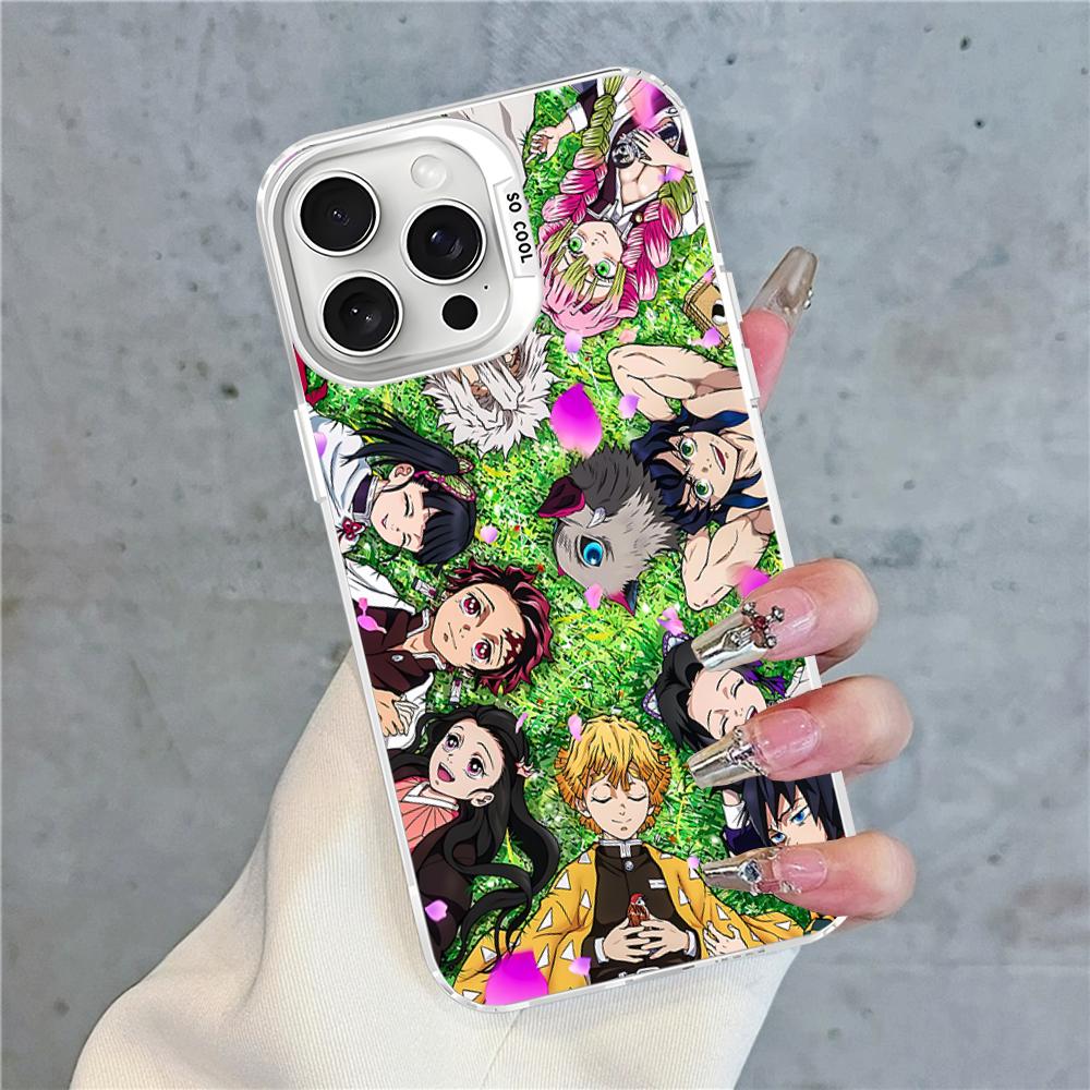 

Чехол для телефона Demon Slayer для iPhone 16 15 14 13 12 11 Pro Max X XR XSMAX 8 7 Plus Матовый противоударный задний чехол iPhone 15Pro Max