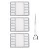 3PCS Rectangle Bead Mat Felt Beading Tray with Centimeter Alphabetic Scale for DIY Art Crafts Jewelry Making Bead