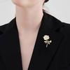 Broche para Mujer Hueco Diseño de Flor Rosa 3D Pin de Aleación Insignia para Trajes Abrigos Jerseys Accesorio de Viaje Diario
