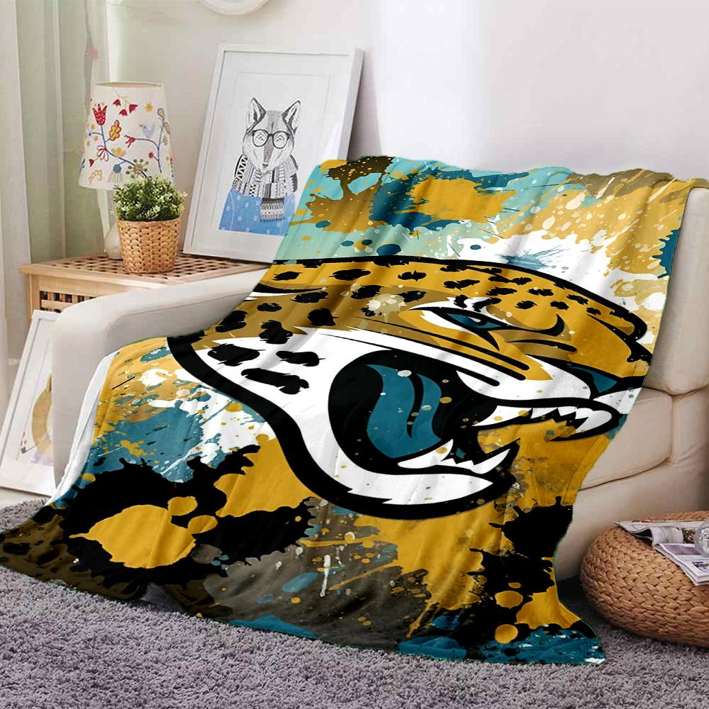 Jacksonville Jaguars Theme Printed Blanket - Perfect for Couch, Bed, Travel & Outdoor Use | Machine Washable, Cozy & Durable.