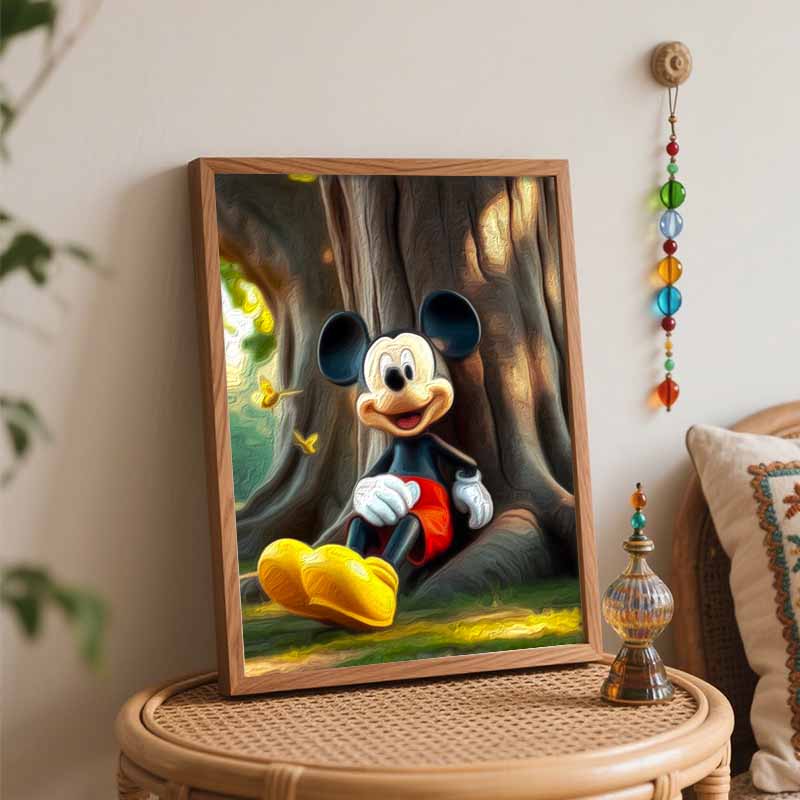 Disney Mickey Mouse Paint By Number Kit Number Drawing Canvas DIY Picture Home Decor Artistic Craft Gifts For Adults Relaxing Wall Art