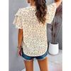 Women Elegant Summer Style Printed Short Sleeved T-shirt