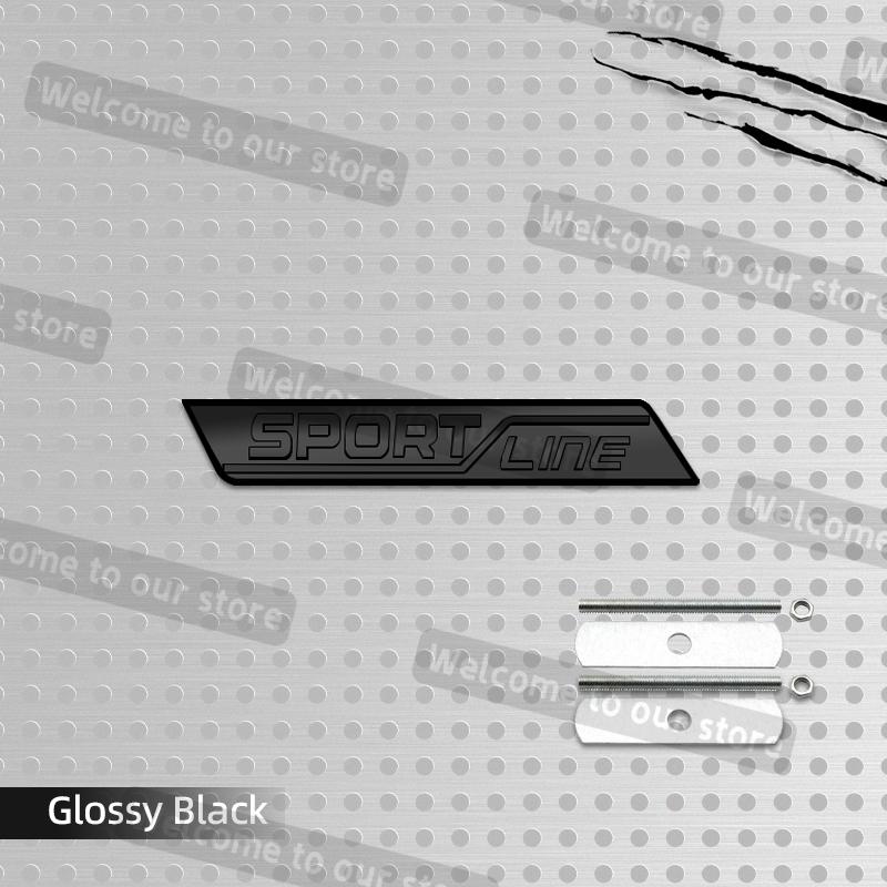 JBIW9 3D Metal Car Styling Sport Line Grille Emblem Side Decals Rear Trunk Body Badge For Skoda VRS Octavia Scala Vision Rapid Kodiaq