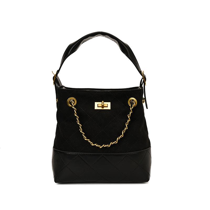 Women's Argyle Patchwork Retro Handbag with Chain Strap - 2025 Collection