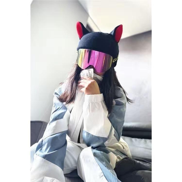 

Ski Helmet Cover Cute Cartoon Cat s Ears (Steamed Cat-ear Shaped Bread) Single and Double Board Battery Helmet Cover