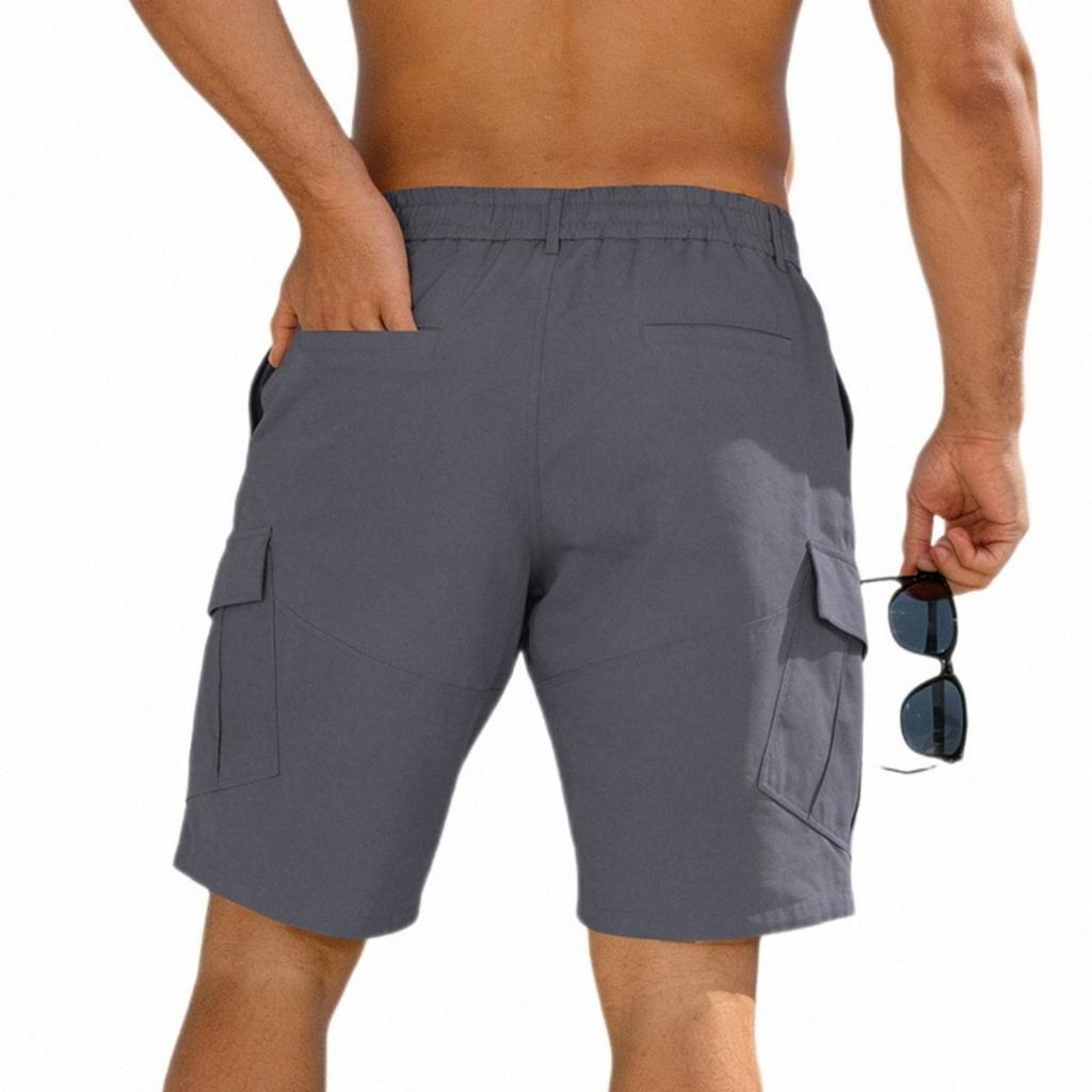 Men's Loose Casual Loose-fit Waist Workwear Multi-pocket Shorts