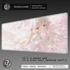 HYBXAXC Kawaii Anime Girl Large Mouse Pad Xcm Pink Sakura Pastel Art Study NonSlip Desk Mat for Japanese Aesthetic Laptop