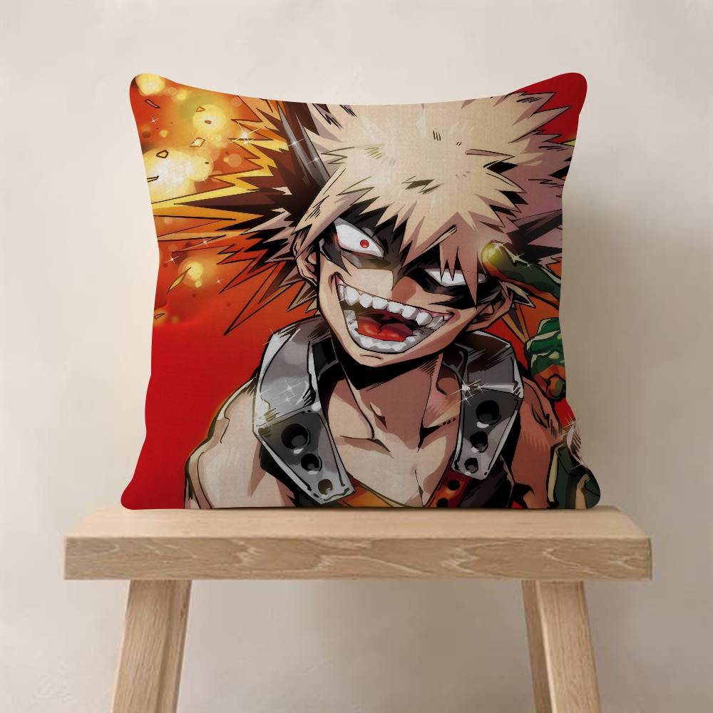 My Hero Academia Bakugou Katsuki Cushion Cover Decorative Pillow Sofa Home Decor case pillow cases