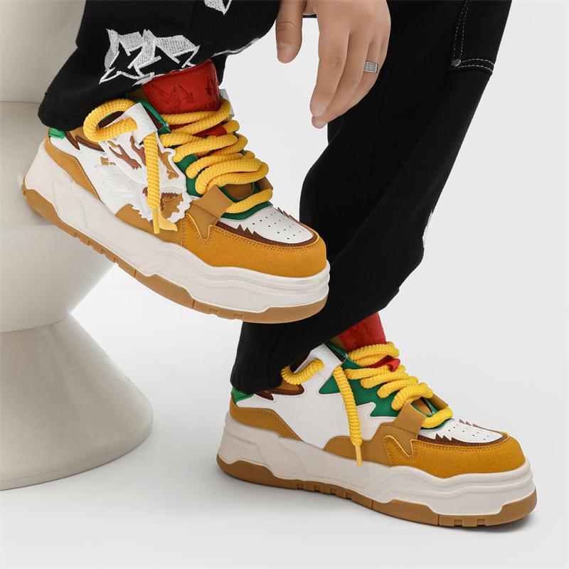 Spring and Autumn, niche homemade new shoes, casual sports thick soles