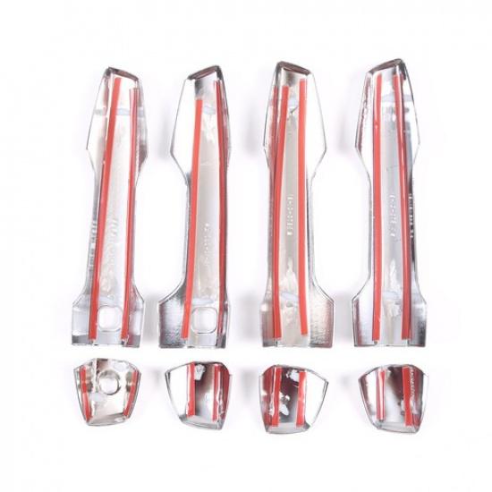 Chrome Silver ABS Side Door Handle Cover Trim For Mitsubishi Outlander 23-24