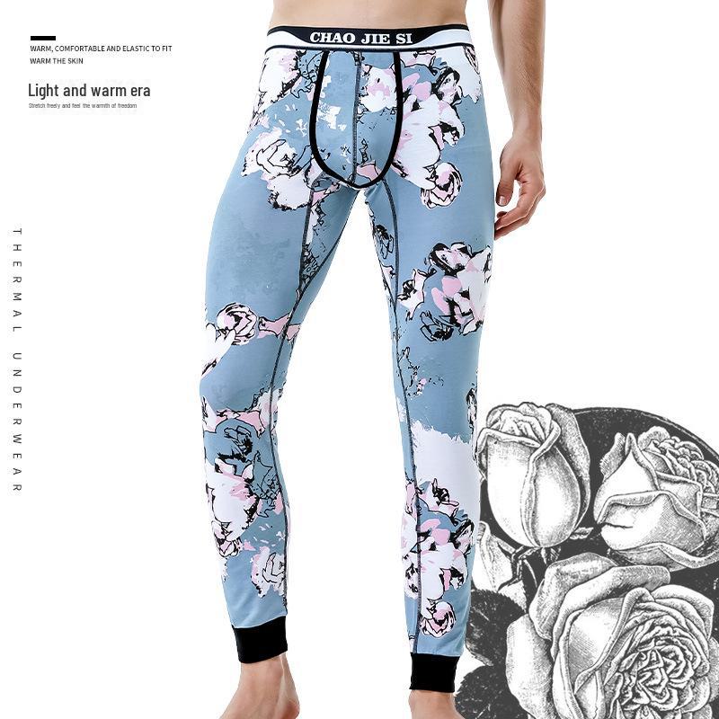 Men's Autumn & Winter Cotton Wool Tights: Thin, Warm, Youthful Line Leggings