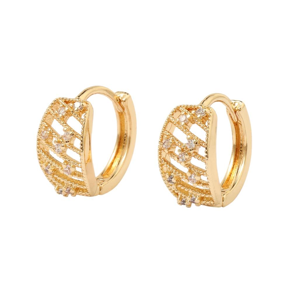 2pair Dainty Small Hoop Earrings for Women Cubic Zirconia  Jewelry Daily Accessories