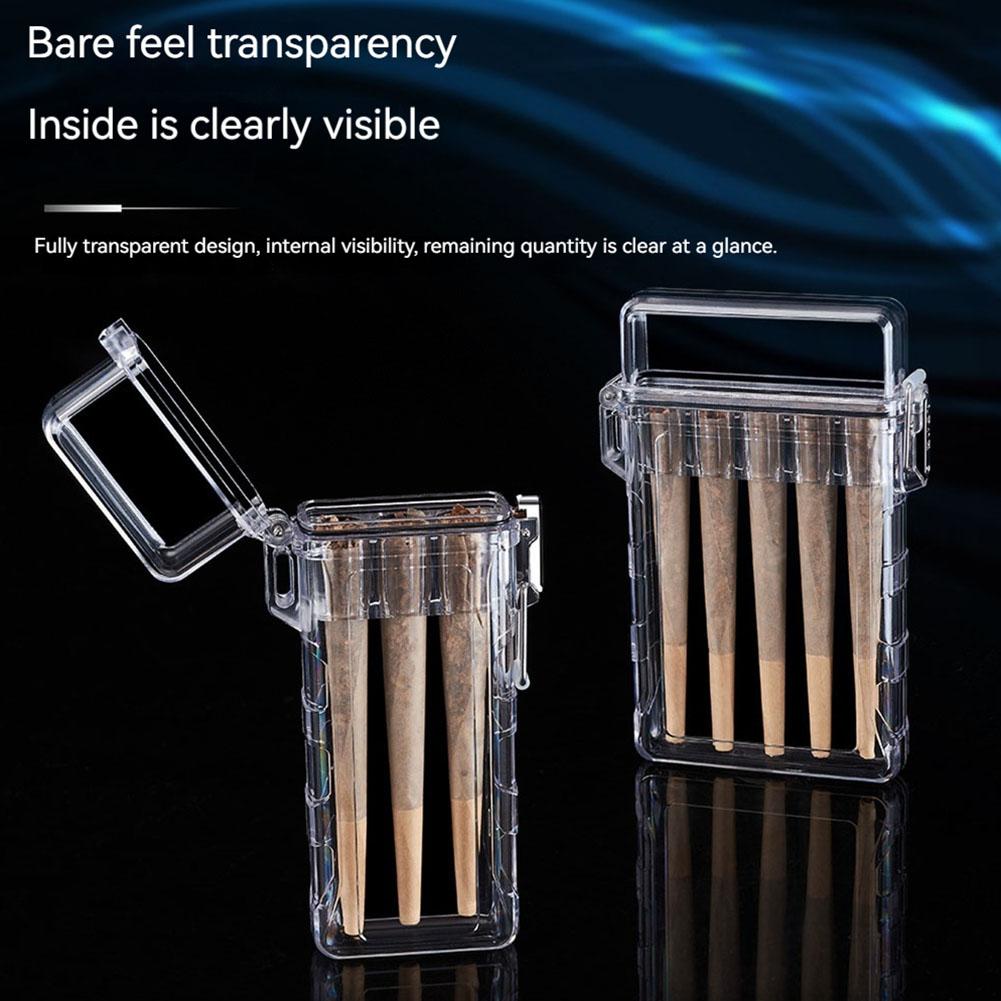 Outdoor EDC Transparent Cigarette Case Waterproof Cigarettes Box Holder Cigarette Box for Men Women