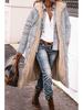 Women's Solid Color Hooded Cotton Coat, Long Sleeve, Slim Fit, Double-Sided Wear Cardigan Jacket