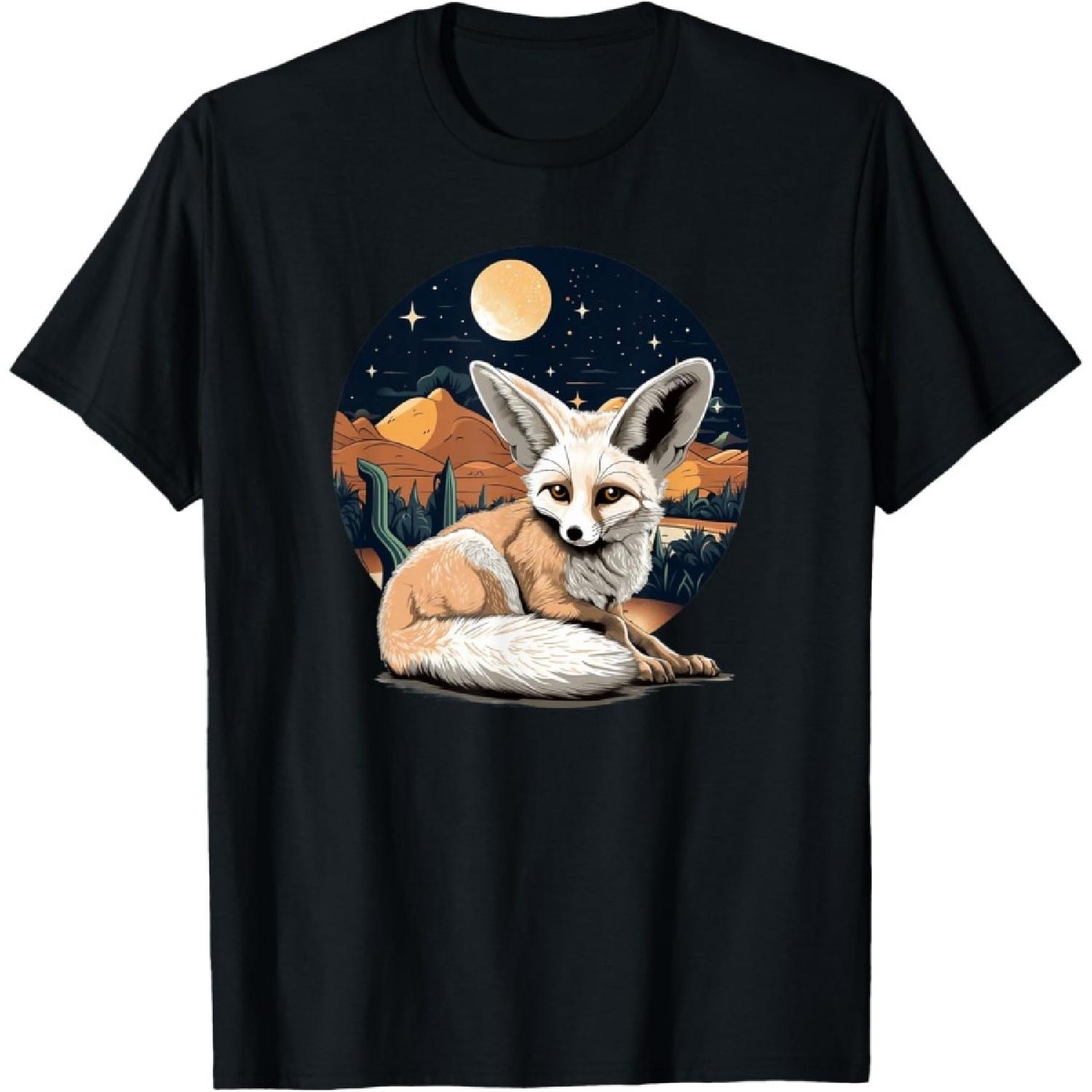 Cute Animal Lover Fennec Fox T-Shirt S чёрный