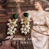 Light Medieval Retro Gentle Temperament Fringed Earrings French Retro Long Pearl Earrings