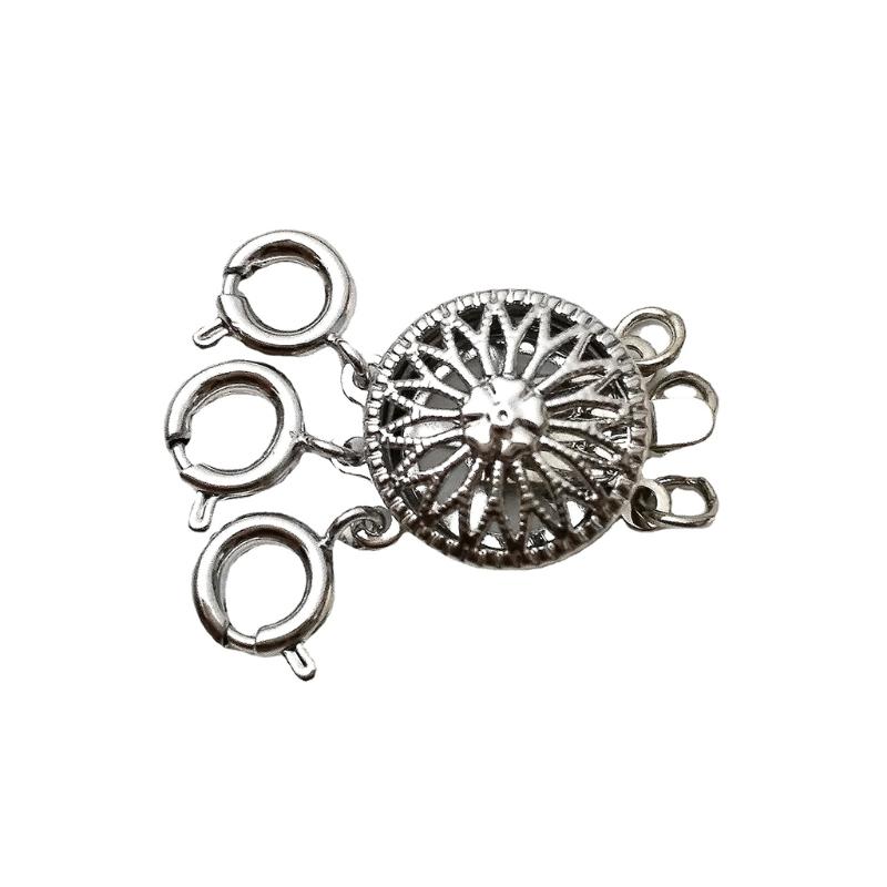 Novelty Lock Magnetic Necklace Clasp Sunflower Stackable Necklace Connector Closure Bracelet Extender for Jewelry Making