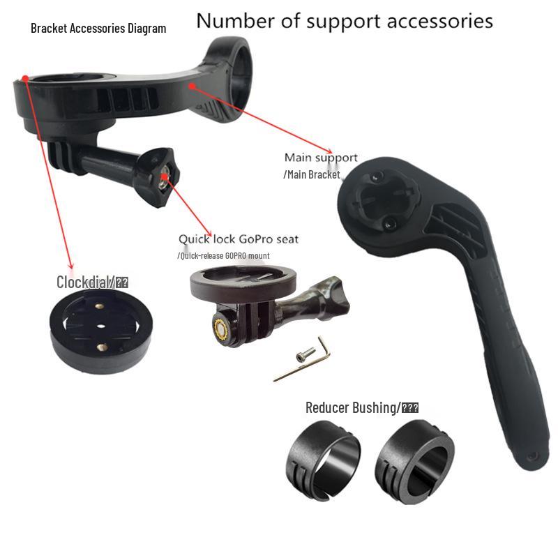 Schnelllösehalterung für Garmin 520 Plus, 530, 830, 1030 Fahrradcomputer und GoPro Kameraadapter