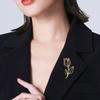 Brooch Hollow Tulip Design Anti-Wear Lapel Pin Sweaters Collars Hats Bags Coats Scarves Badge Versatile Accessory