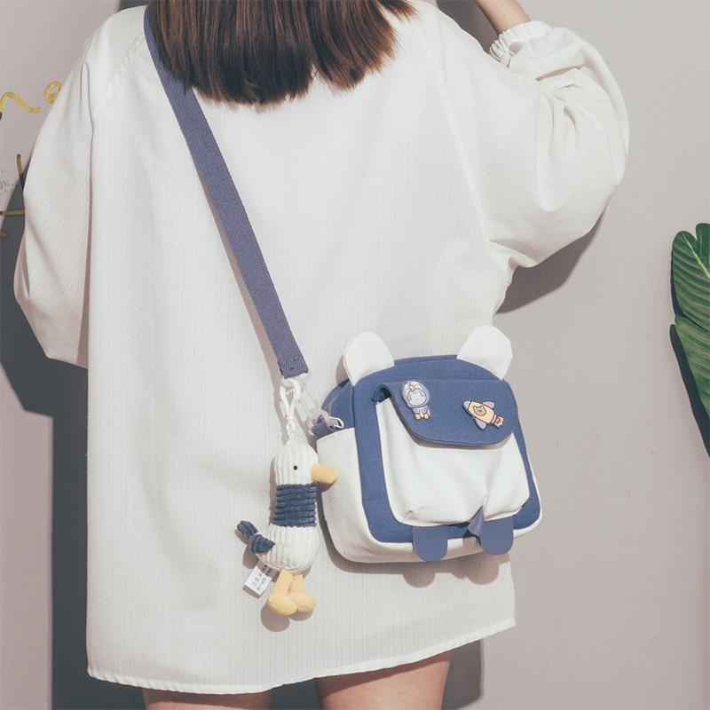 Bag Women's Autumn and Winter New Canvas Messenger Bag Shoulder Bag Birthday Gift Mobile Phone Women's Bag Bag