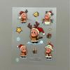 Trendy Cute Christmas Deer Jelly Stickers for DIY Nail & Phone/iPad Decoration