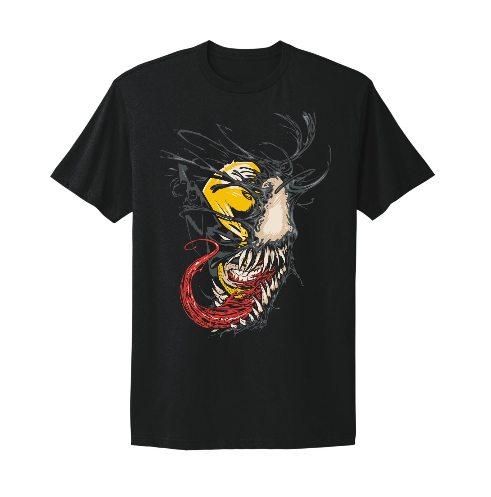 Venom Wolverine Marvel Movie graphic design T-shirt XXL