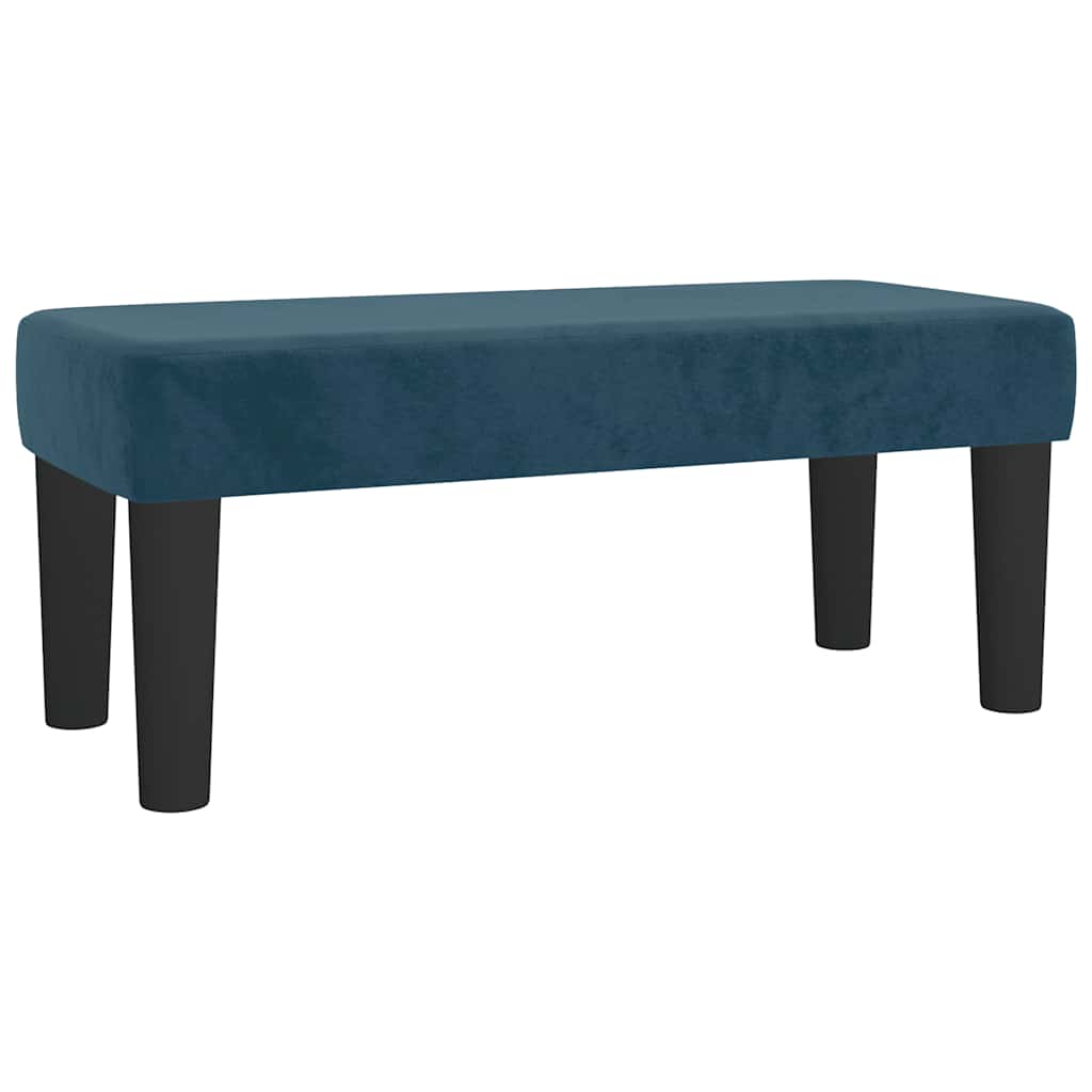 Box Spring Bed with Mattress Dark Blue 100 x 200 cm Velvet
