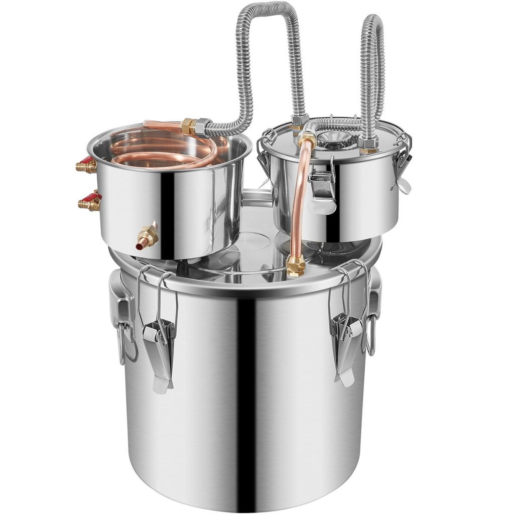 30L Alcohol Brewing Distiller DIY Moonshine Apparatus Stainless Steel Still Whisky Beer Brandy Home Appliance