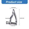 6mm Multipurpose Stainless Shackle Suitable for Chains Cables Camping Mountaineering Rigs Securing Cargo Equipments 2pcs