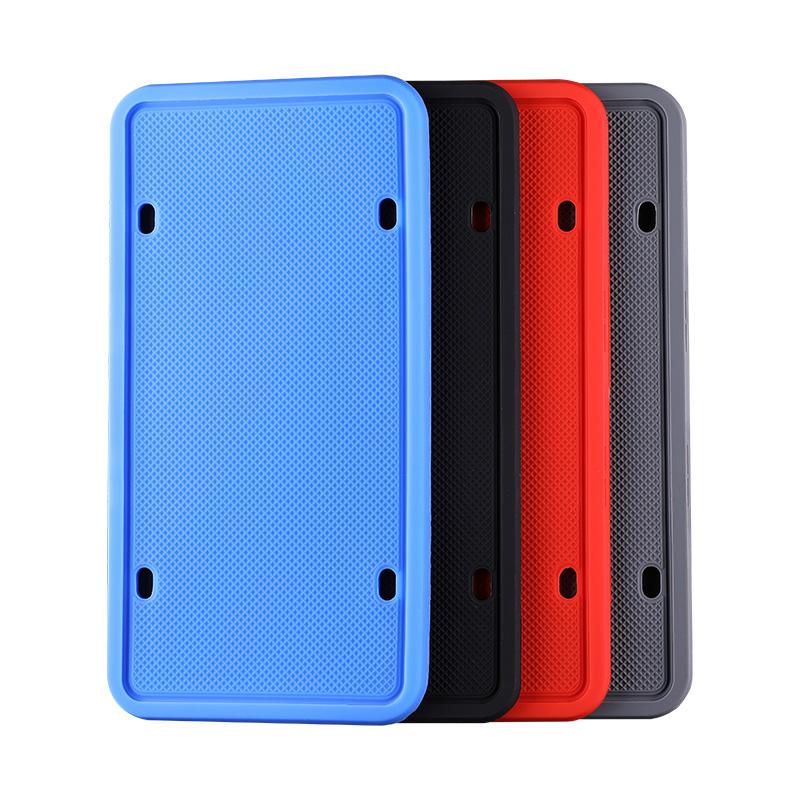 2pcs Silicone License Plate Frame, American and Canadian License Plate Cover, Waterproof, Rust proof, without Damaging Car Paint